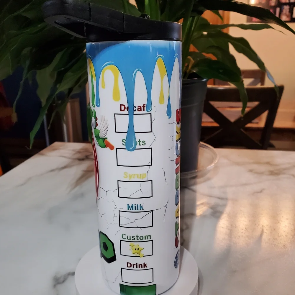 Mario Coffee 20oz Tumbler  with duo lids 🎉sale